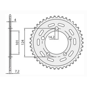 Zębatka tylna do KTM 950/990/1190 RC8/DUKE/SUPERMOTO - SUNSTAR JTR898.43