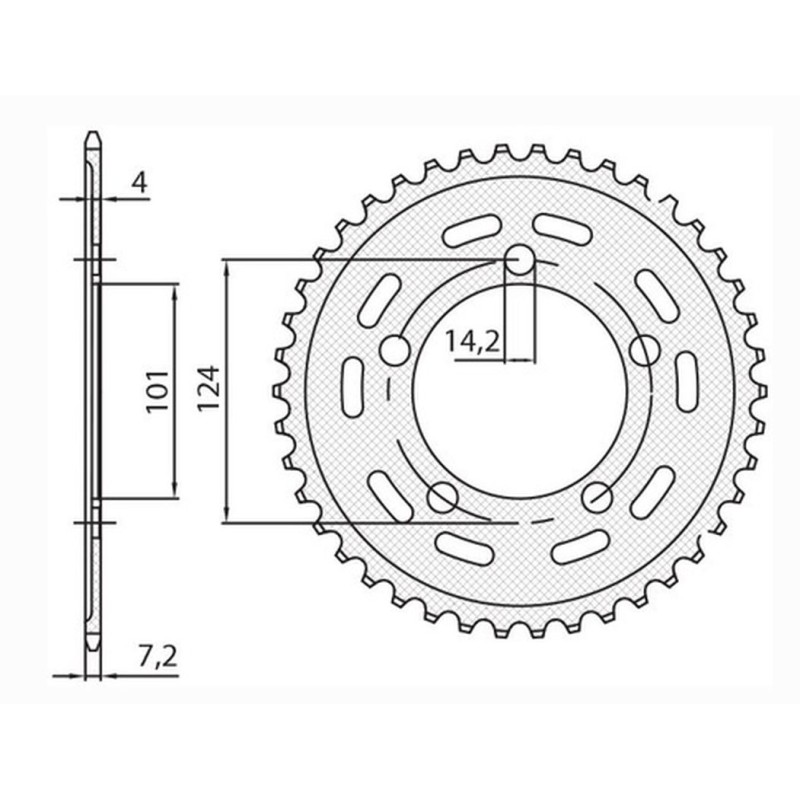 Zębatka tylna do KTM 950/990/1190 RC8/DUKE/SUPERMOTO - SUNSTAR JTR898.43
