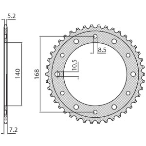 Zębatka tylna 4550 47 BMW F 800R (JTR6.47) - Łańcuch 525