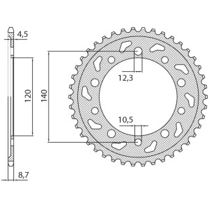 Zębatka tylna 4409 40 do Suzuki SV 1000 '03-'07, GSXR 1000 '01-'06 (JTR1800.40)