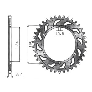 Zębatka tylna SUNSTAR 4399 41 Honda CBR 1000 RR '04-'05 (JTR1306.41)