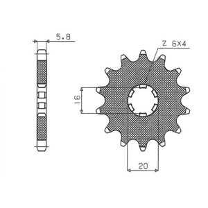 Zębatka przednia SUNSTAR 560 14 do Kawasaki KX 65/80/85 (JTF546.14)