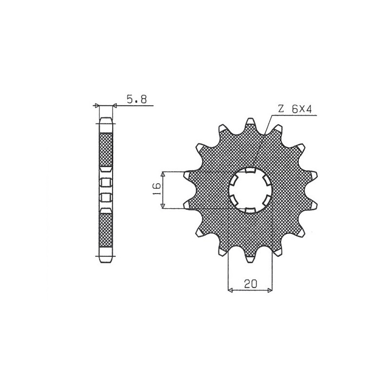 Zębatka przednia SUNSTAR 560 14 do Kawasaki KX 65/80/85 (JTF546.14)