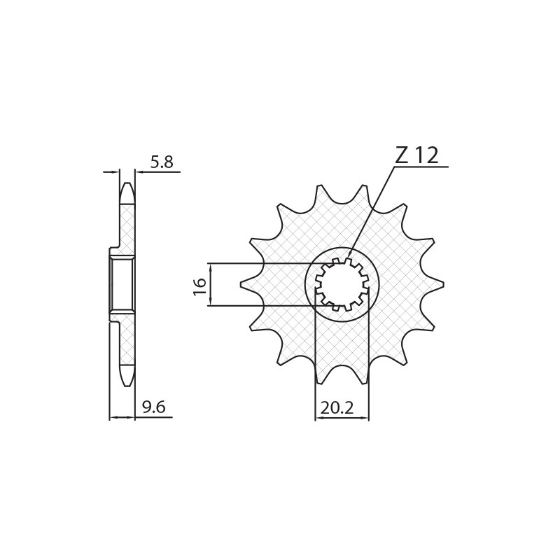 SUNSTAR ZĘBATKA PRZEDNIA 7005 13 KTM SX 65 '98-'18 (JTF1906.13) - ŁAŃC. 420