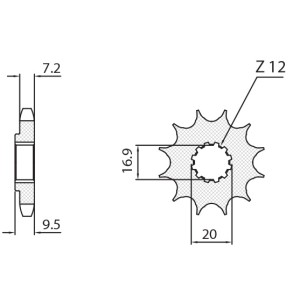 Zębatka przednia SUNSTAR 2084 13 KTM SX 85 '04-'18 (JTF1907.13)