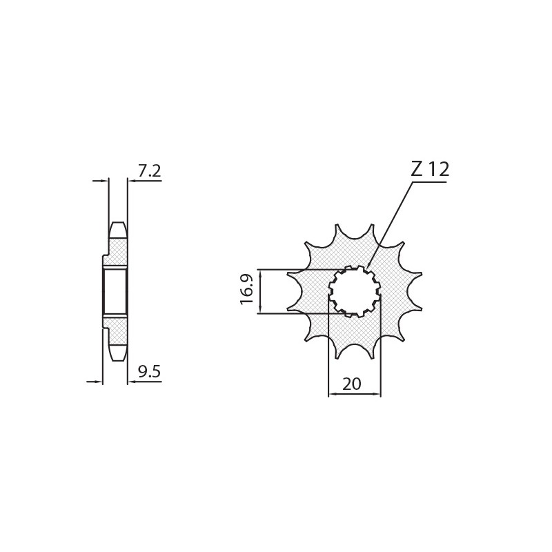 Zębatka przednia SUNSTAR 2084 13 KTM SX 85 '04-'18 (JTF1907.13)