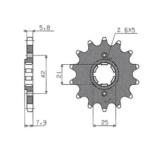 Zębatka przednia SUNSTAR 575 15 Yamaha XT 600 '83-'86, TT600, XT550