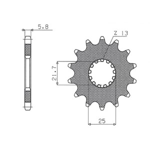 Zębatka przednia SUNSTAR 565 13 Kawasaki KXF 450 Yamaha YZF WRF 400 426 450