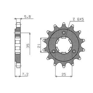 Zębatka przednia 437 16 do Suzuki DR 600/650 - JTF437.16
