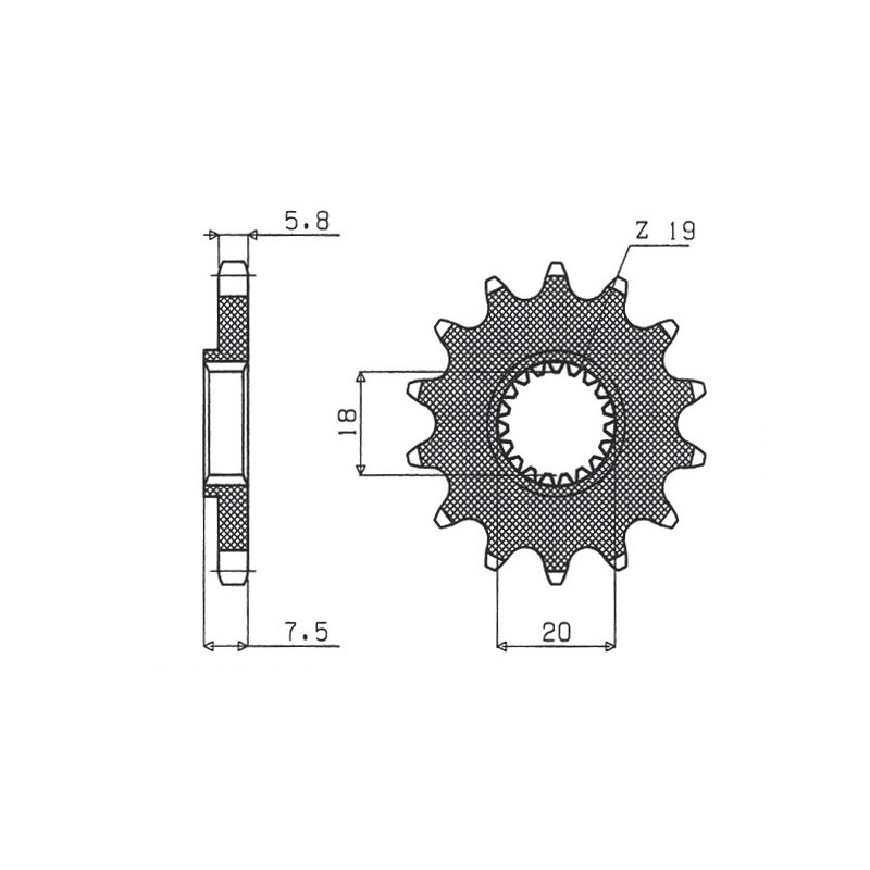 Zębatka przednia 340 13 Honda CR 125 '87-'03 (JTF326.13) - Sklep Motocyklowy