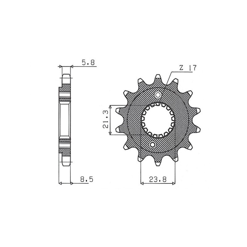 Zębatka przednia do HONDA XR 400 i TRX 400 - SUNSTAR JTF1322.15