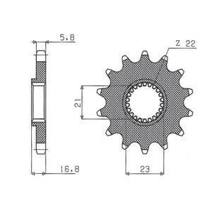 Zębatka przednia do Yamaha XJ 600 Diversion '92-'03 - JTF582.16