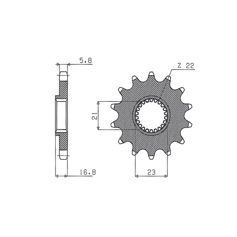 Zębatka przednia do Yamaha XJ 600 Diversion '92-'03 - JTF582.16