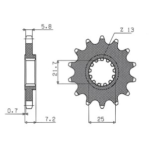 Zębatka przednia 585 16 Yamaha XTZ 750 '90-'98 (JTF578.16) (JTF1536.16)