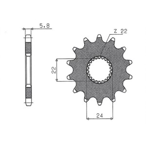 Zębatka przednia do Aprilii RS125 i RX 125 - SUNSTAR JTF394.16