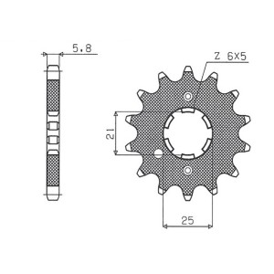 Zębatka przednia Ducati Monster 900 '00-'02 (JTF736.15) - Łańcuch 520 - Sklep Moto