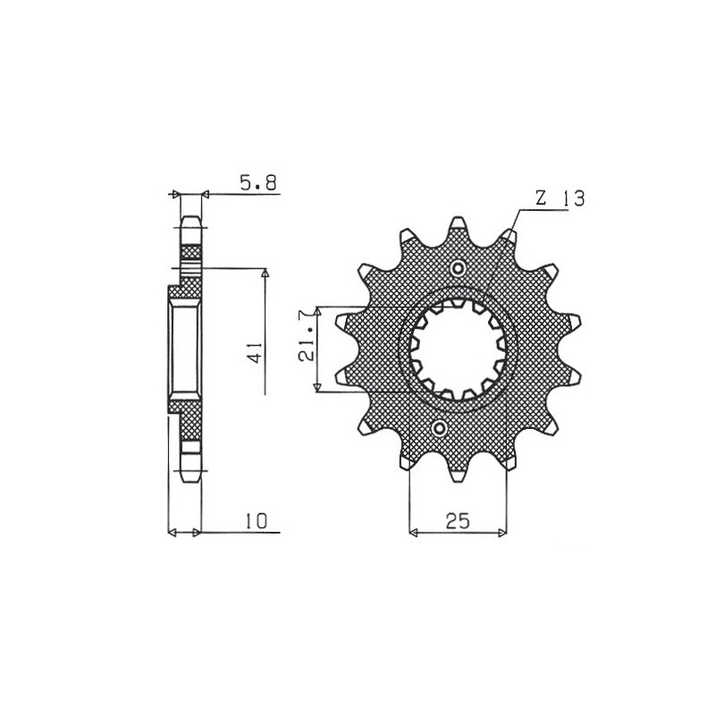 Zębatka przednia SUNSTAR 345 15 do HONDA NX 650, FX 650, YAMAHA XT 660, FMX