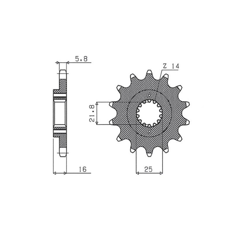 Zębatka przednia do Ducati Monster 600/750/900 (JTF736.15) - SUNSTAR