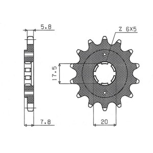 Zębatka przednia SUNSTAR 279 14 Honda XL 125 V VT 125C NSR125