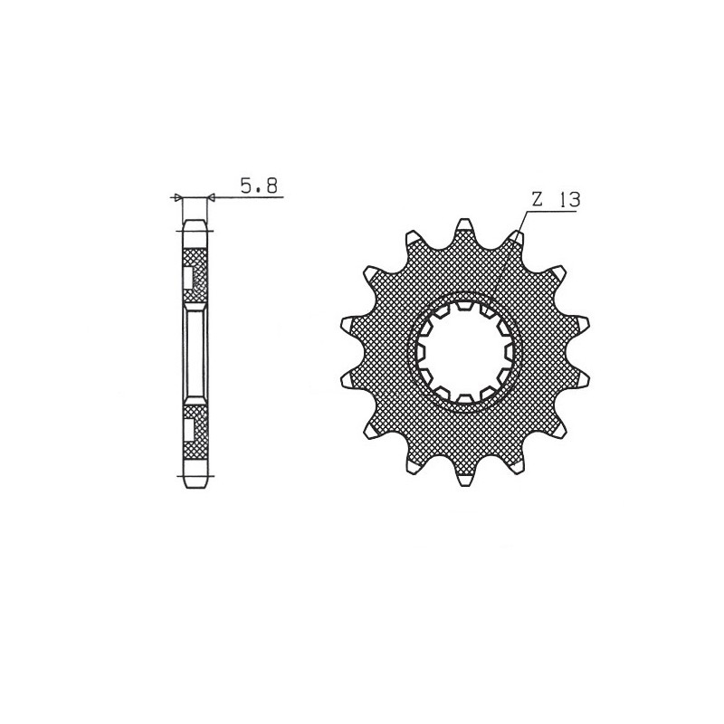 Zębatka przednia SUNSTAR 2141 13 Kawasaki KXF 450 06-19