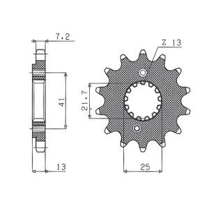Zębatka przednia do motocykla Honda XL 600/650V/700V - SUNSTAR JTF296.15