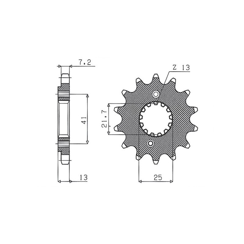 Zębatka przednia do motocykla Honda XL 600/650V/700V - SUNSTAR JTF296.15