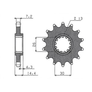 Zębatka przednia do HONDA CB 750F2 '92-'00 (JTF1332.15)