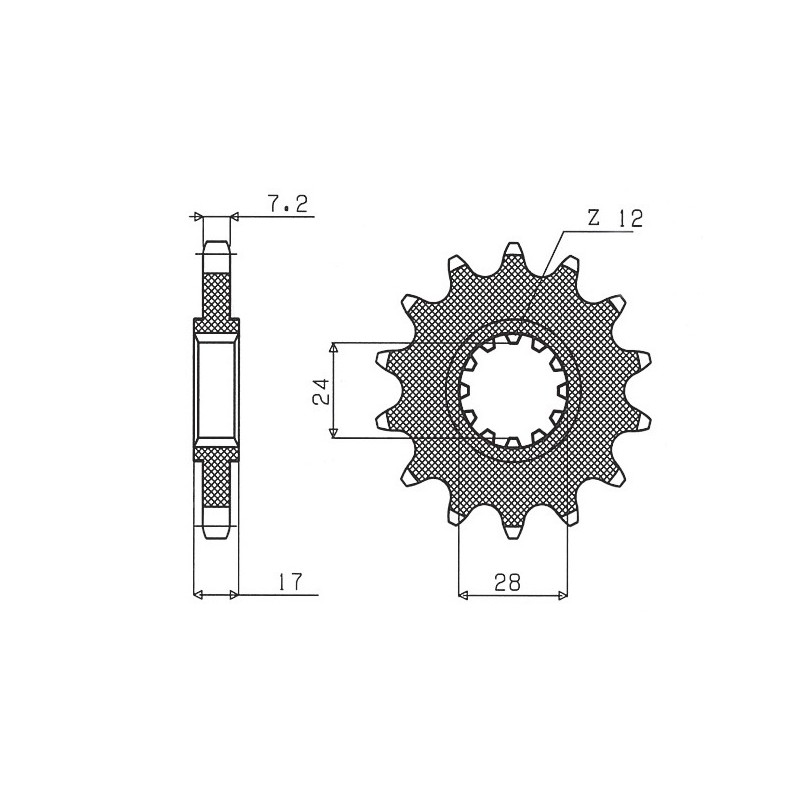 Zębatka przednia SUNSTAR 2073 15 do HONDA CB 600 HORNET, CBR 600F, CBF 600