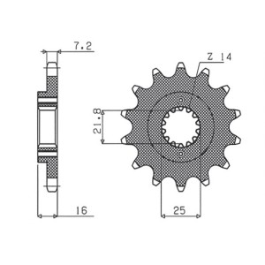 Zębatka przednia do Ducati 796/916/944/996 - SUNSTAR JTF740.15
