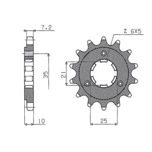 Zębatka przednia do Suzuki DR 650 SE XF 650 (JTF1448.15)