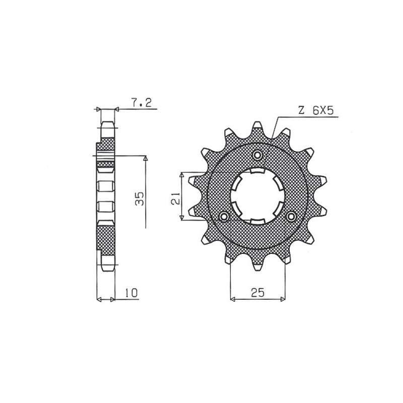 Zębatka przednia do Suzuki DR 650 SE XF 650 (JTF1448.15)