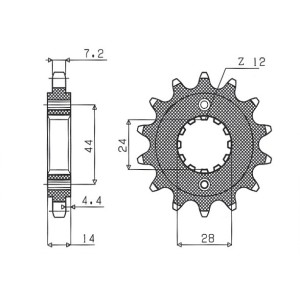 Zębatka przednia do HONDA XRV 750 Africa Twin '90-'03 - SUNSTAR JTF1372.17
