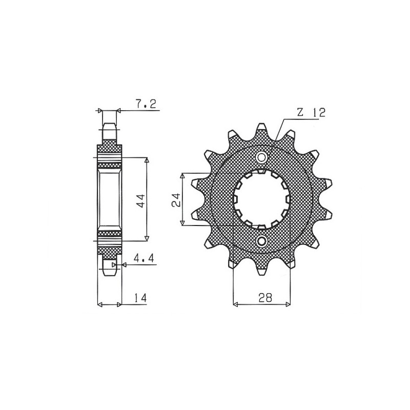 Zębatka przednia do HONDA XRV 750 Africa Twin '90-'03 - SUNSTAR JTF1372.17