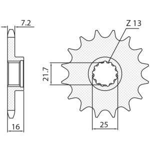 Zębatka przednia do Kawasaki ZX6R '98-'02 - SUNSTAR JTF1535.15