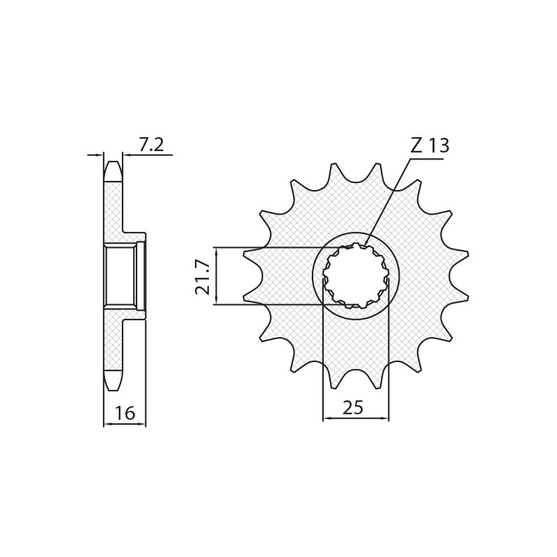 Zębatka przednia do Kawasaki ZX6R '98-'02 - SUNSTAR JTF1535.15