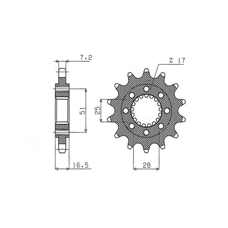 Zębatka przednia SUNSTAR 2147 16 KTM 950/990 LC8 Adventure/Superduke