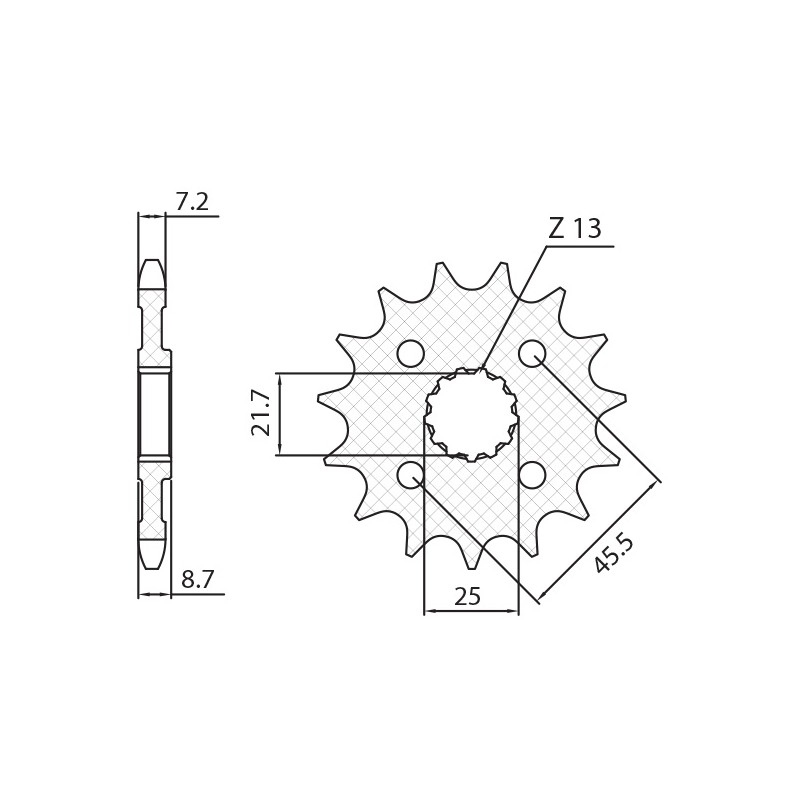 Zębatka przednia SUNSTAR 2137 15 Kawasaki Z 1000 '07-'16 (JTF1537.15)
