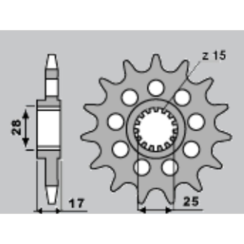 Zębatka przednia SUNSTAR 2249 15 Ducati Panigale 1199/1299 '12-16 (JTF749.15)