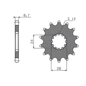 Zębatka przednia SUNSTAR 526 18 Kawasaki ZX 12R '00-'05 (JTF517.18)