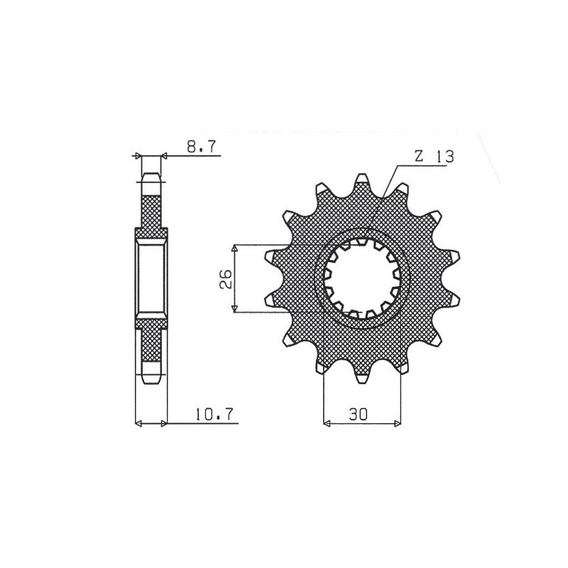 Zębatka przednia SUNSTAR 579 17 Yamaha FZ1 '06-'14, R1 '04-'14, FJ, XJR