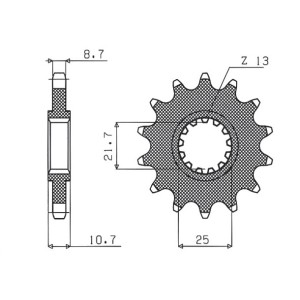 Zębatka przednia 580 15 do Yamaha FZ6 '04-'09, R6, FZ750 (JTF580.15) (łańcuch 530)