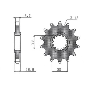 Zębatka przednia do motocykli Honda CBR 1000RR, CBF 1000, CBR 900/929/954 - SUNSTAR JTF333.16