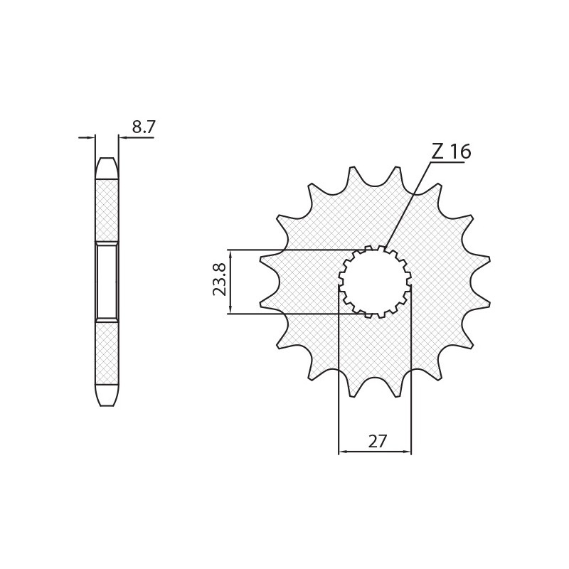 Zębatka przednia 2190 17 do Suzuki GSXR 1000, Hayabusa, B-King - JTF423.17