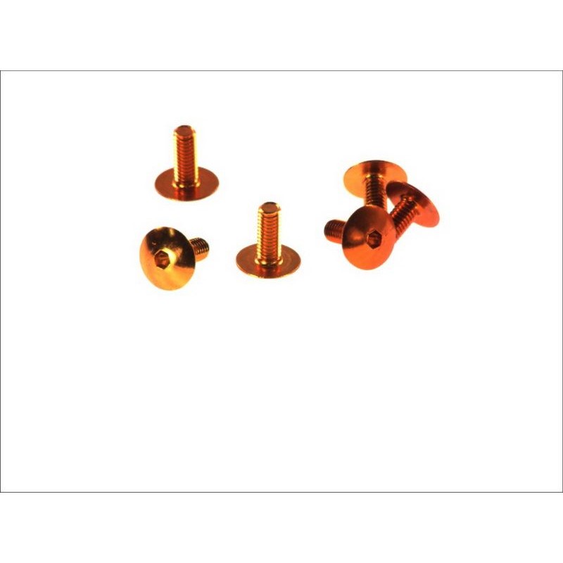 Zestaw śrub owiewki M6X15 kolor pomarańczowy - V PARTS (VICMA) TA615NO