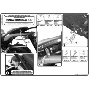 Stelaż pod torby boczne Honda CB 600F Hornet '07-'10 - Kappa