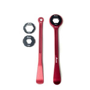 Komplet łyżek do opon ACCEL (23+24cm) - kolor czerwony