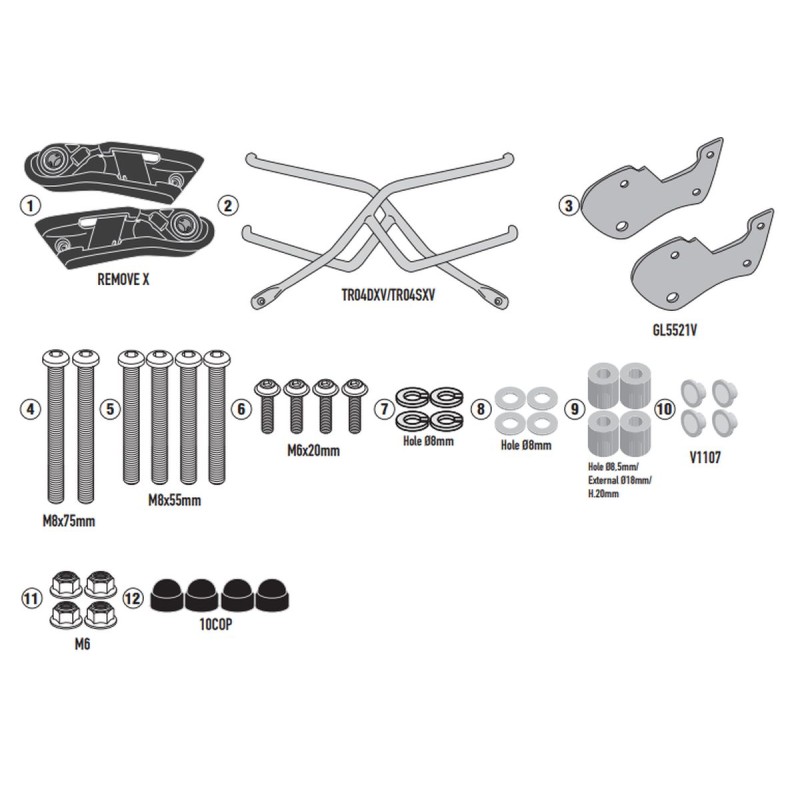 Stelaż pod torby boczne szybkiego montażu do Hondu CB 500 Hornet i CB 750 Hornet