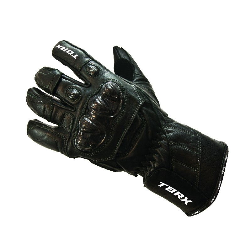 Rękawice skórzane letnie czarne rozmiar S - Wyprzedaż!