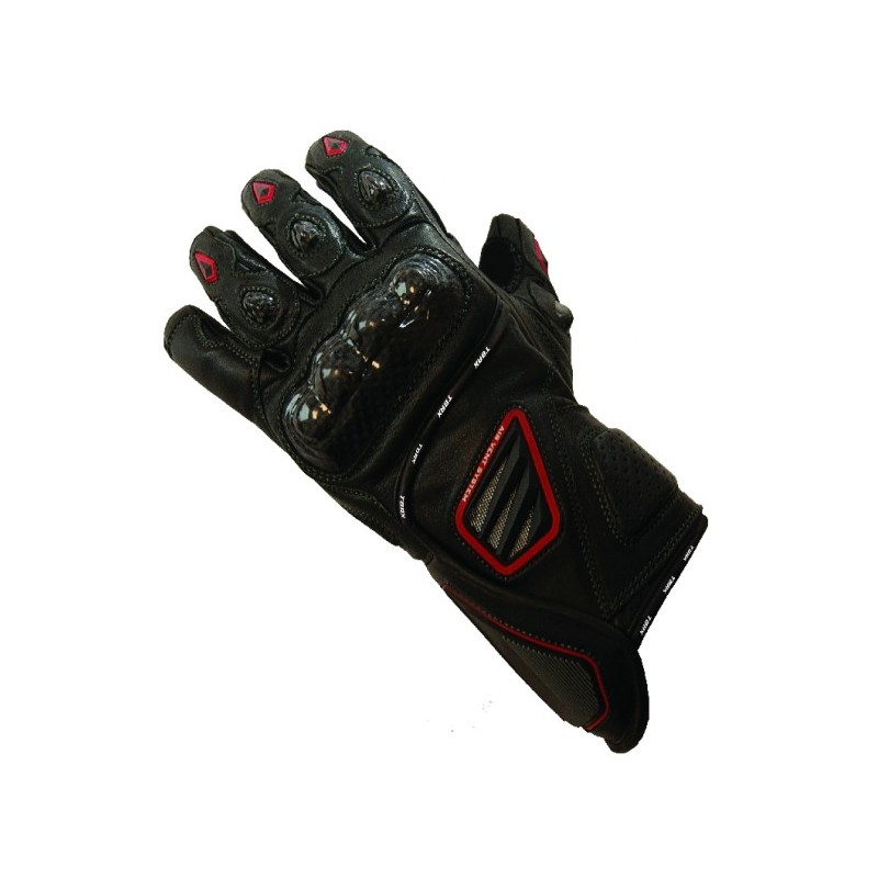 Rękawice skórzane letnie Red Devil czarne rozmiar M - Wyprzedaż!