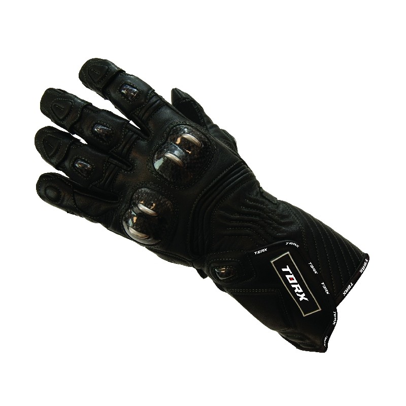 Rękawice skórzane letnie czarne rozmiar M - TORX WYPRZEDAŻ